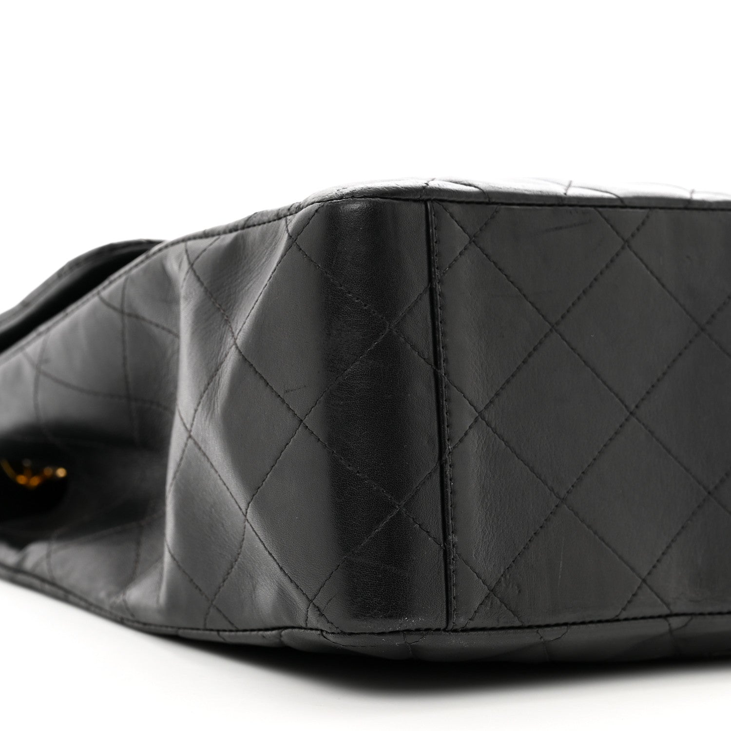 Chanel Lambskin Quilted XL Jumbo Single Flap Black 9 of 16