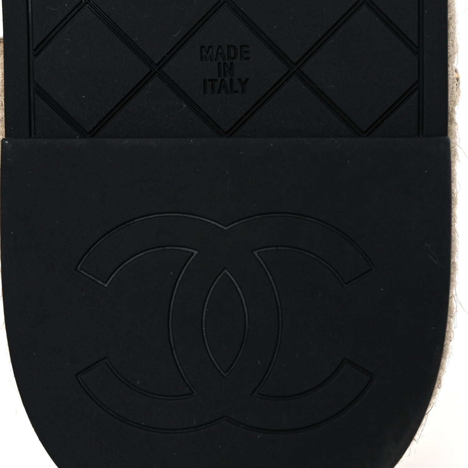 Chanel Lambskin Chain CC Thong Espadrille Sandals 36 White 6 of 8