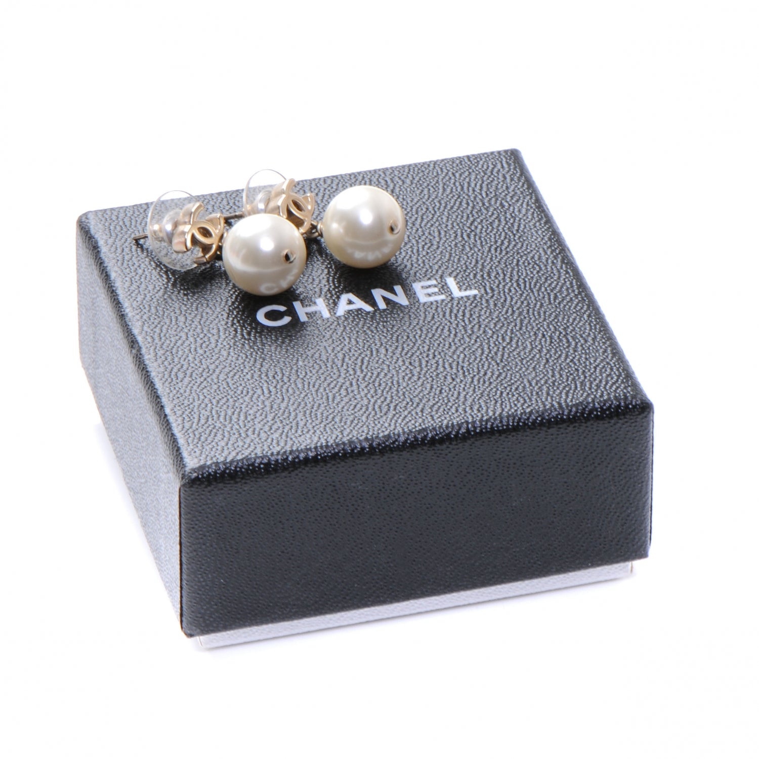 Chanel Pearl CC Logo Earrings 2 of 3