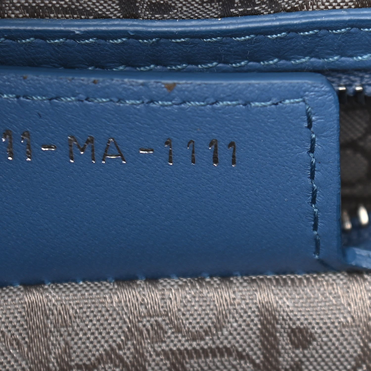 Christian Dior Lambskin Cannage Large Lady Dior Denim 7 of 11