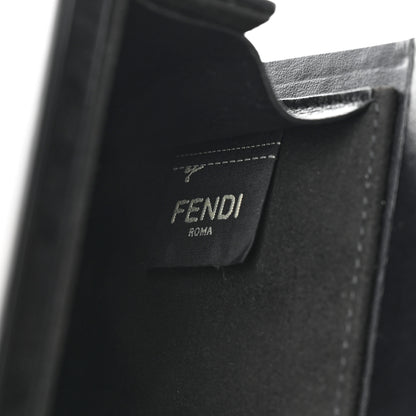 Fendi Vitello Grace Light Logo Horizontal Box Crossbody Bag Black 8 of 17