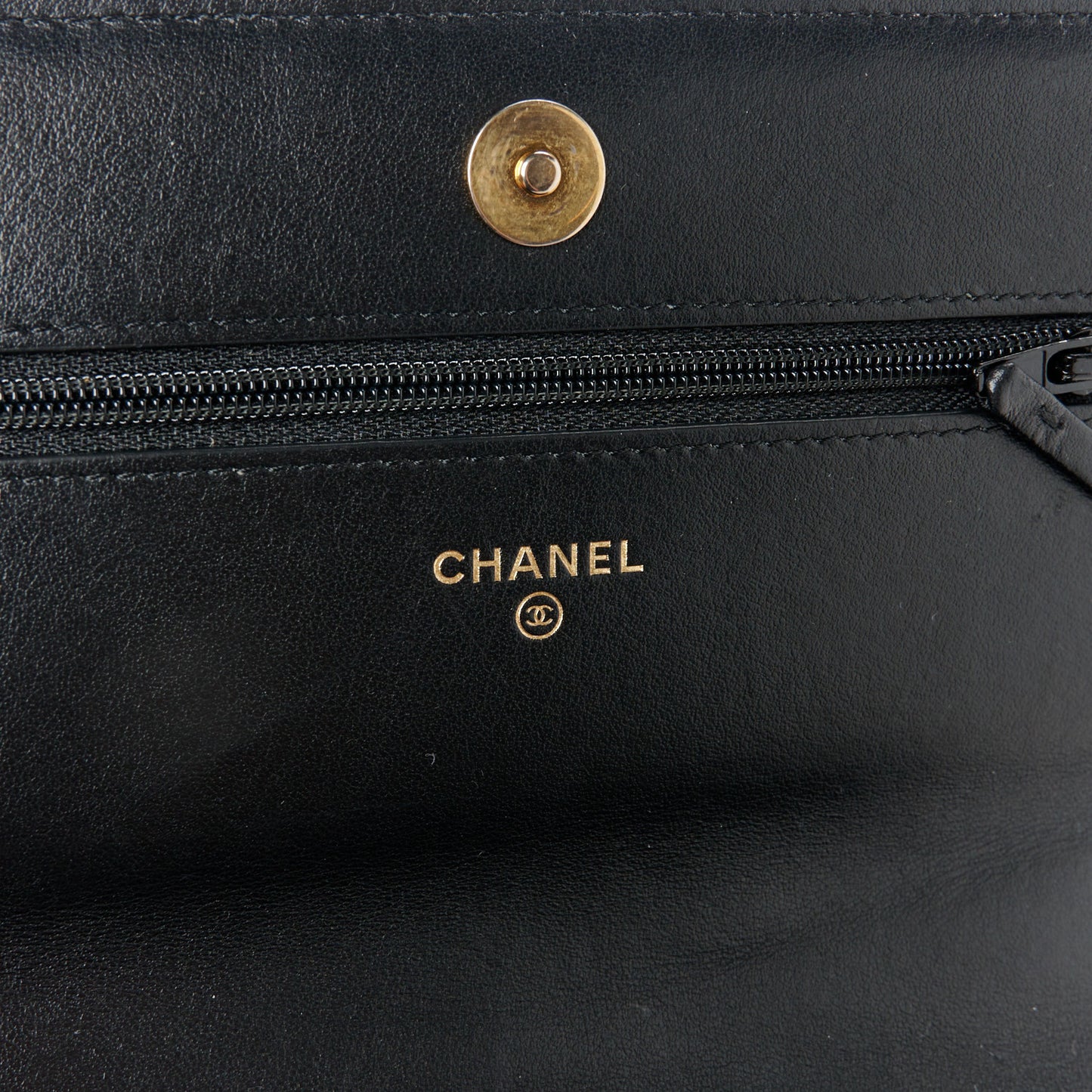 Tweed Quilted Chanel 19 Wallet On Chain WOC Black