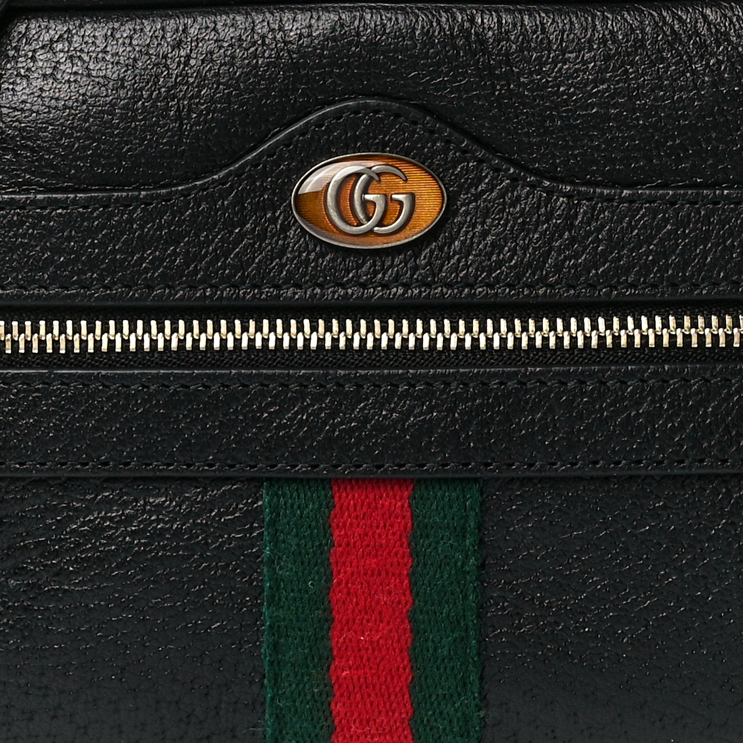 Gucci Calfskin Web Mini Ophidia Shoulder Bag Black 8 of 12