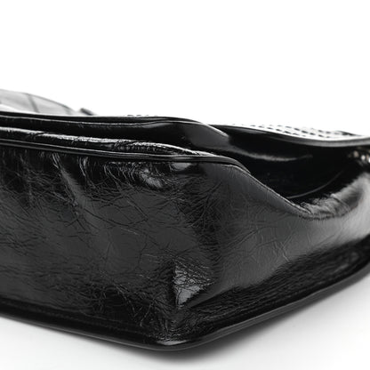 Saint Laurent Crinkled Calfskin Matelasse Monogram Medium Niki Chain Satchel Black 10 of 10
