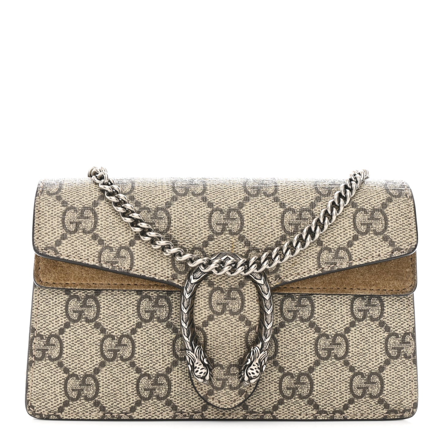 GG Supreme Monogram Super Mini Dionysus Shoulder Bag Taupe