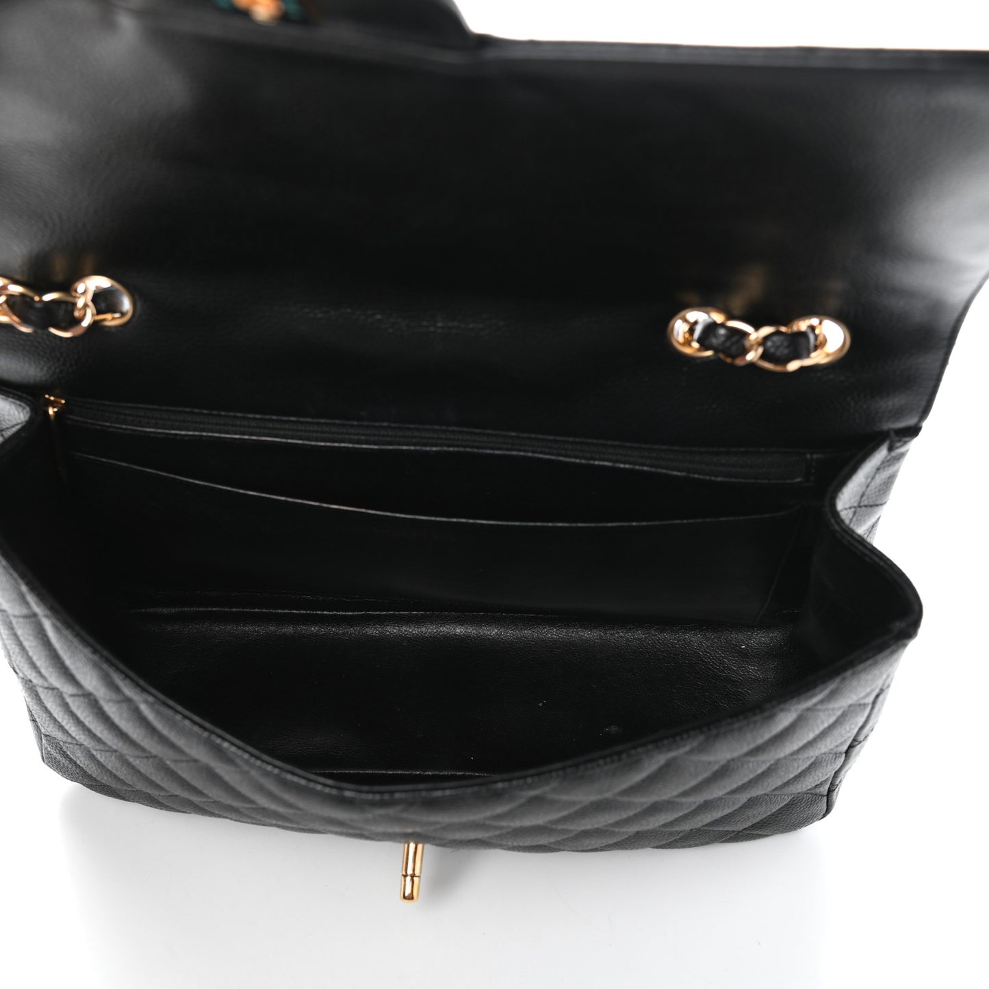 Caviar Quilted Jumbo Single Flap Black