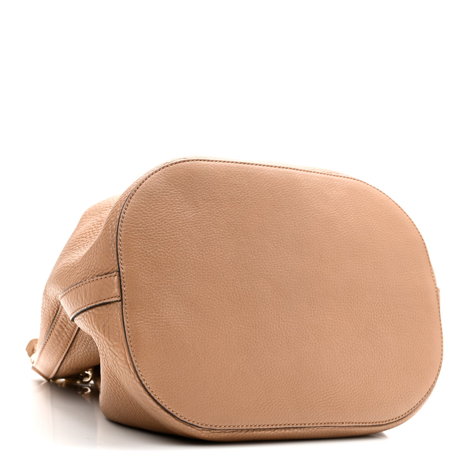 Gucci Pebbled Calfskin Miss Bamboo Bucket Bag Camelia 4 of 10