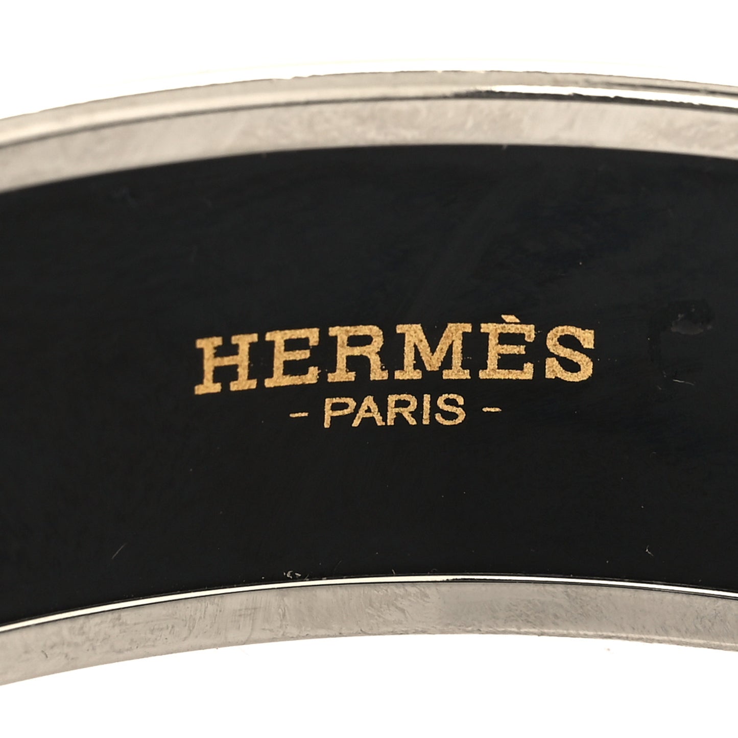 Enamel Printed Harnais des Presidents Wide Bracelet 62 Bleu