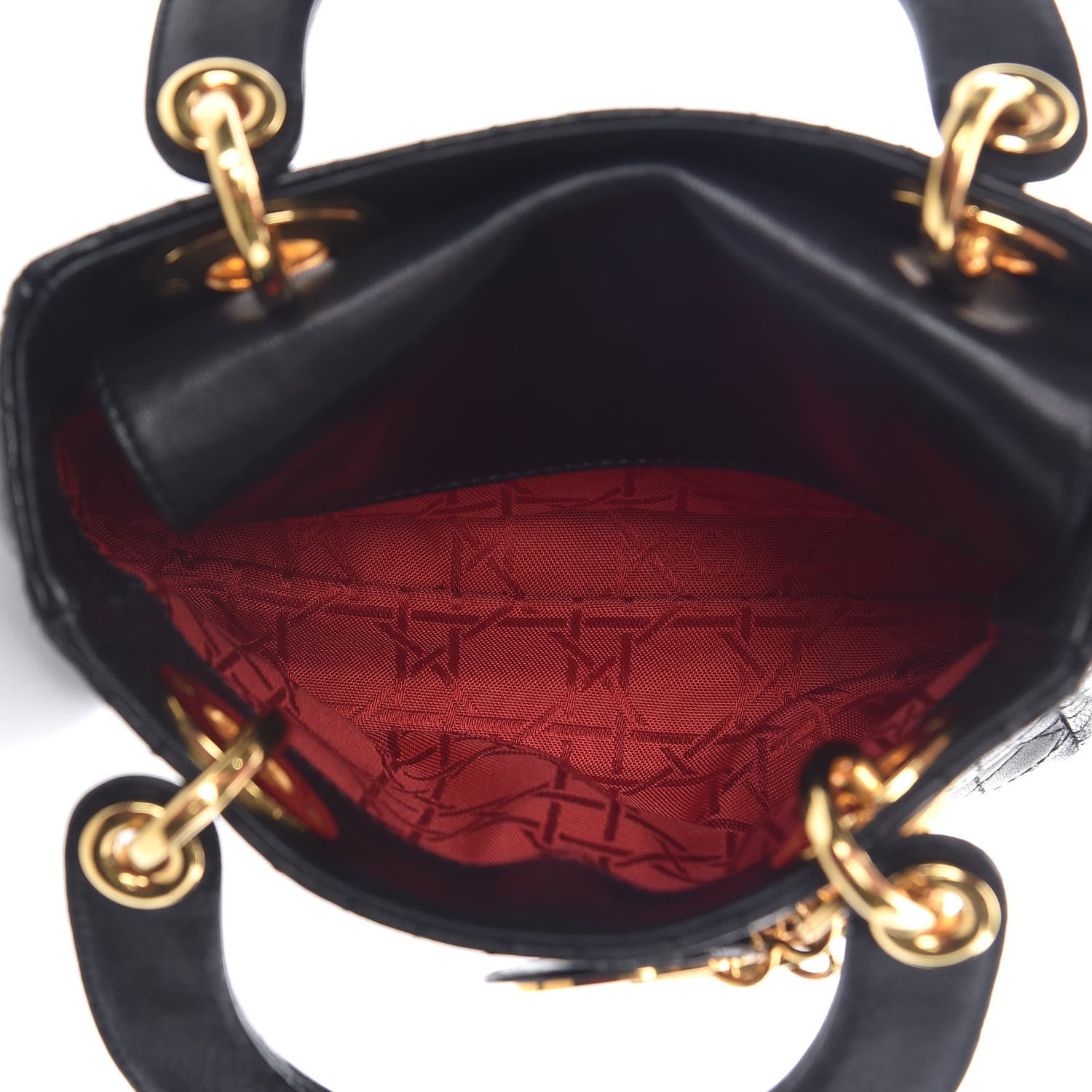 Christian Dior Lambskin Cannage Mini Lady Dior Black 5 of 14