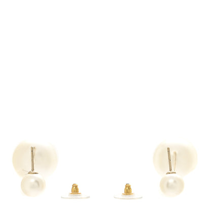 Chanel Pearl CC Drop Earrings Gold 3 of 4
