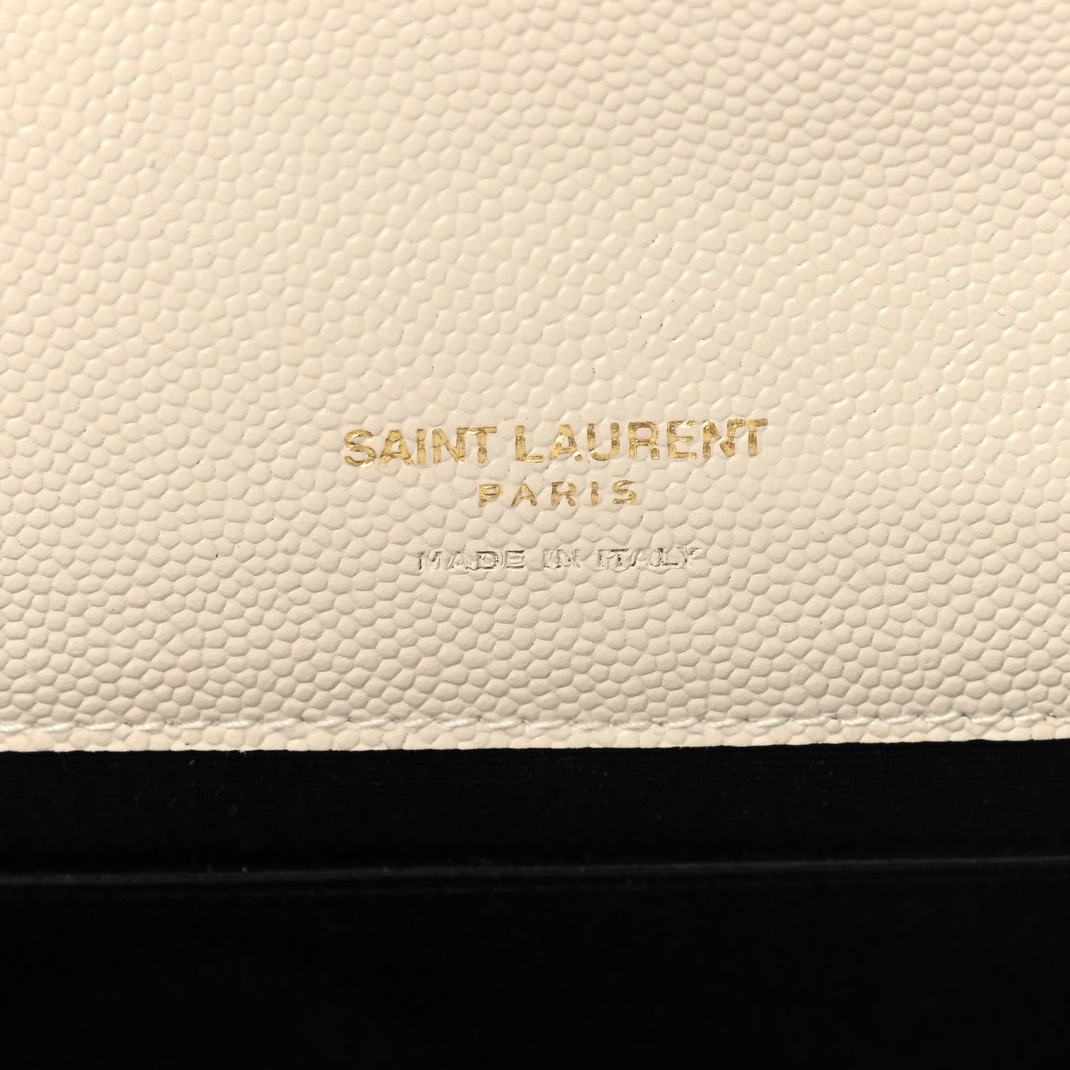 Saint Laurent Grain De Poudre Matelasse Chevron Monogram Envelope Clutch Blanc Vintage 6 of 11