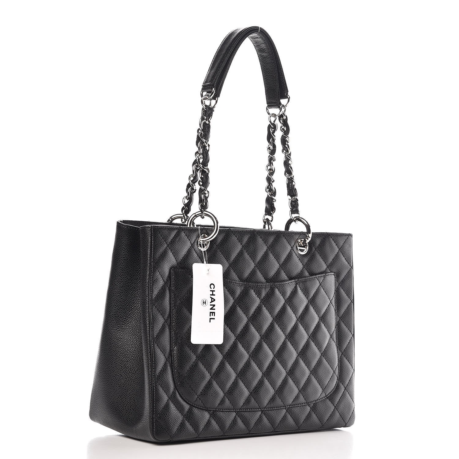 Chanel Caviar Quilted Grand Shopping Tote GST Black 3 of 8