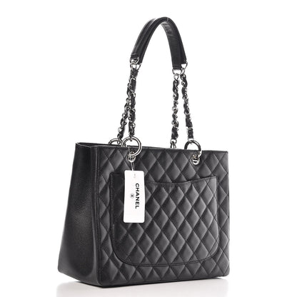 Chanel Caviar Quilted Grand Shopping Tote GST Black 3 of 8