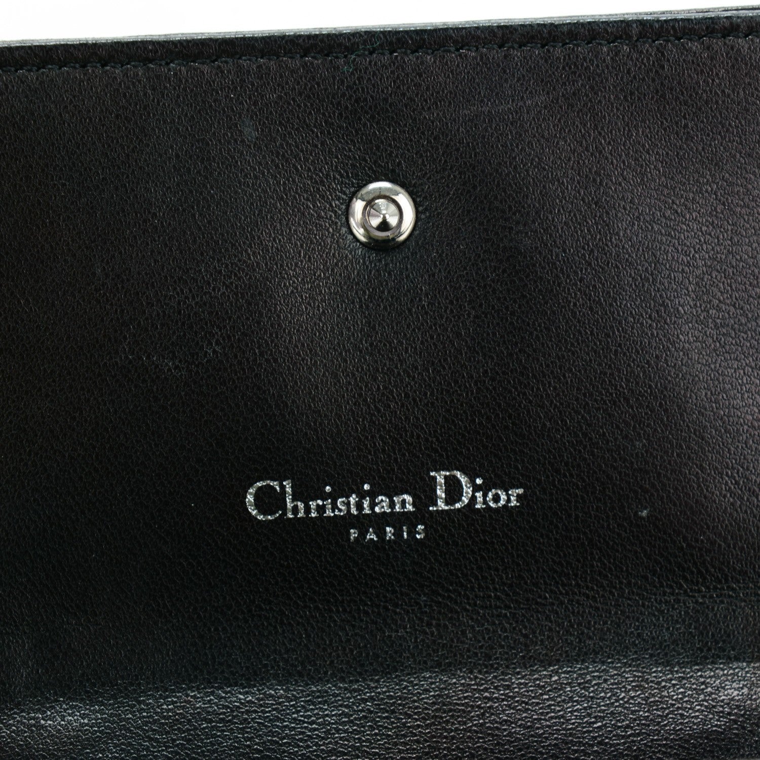 Christian Dior Lambskin Cannage Diorama Compact Wallet Black 6 of 8