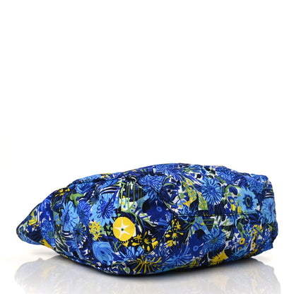 Prada Tessuto Nylon Saffiano Floral Print Tote Bluette Dis Primule 3 of 9