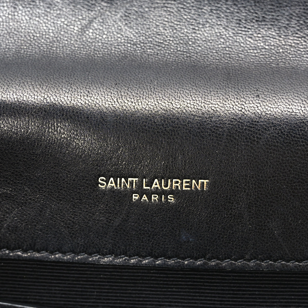 Saint Laurent Lambskin Mixed Matelasse Triquilt Medium Monogram Satchel Black 6 of 10