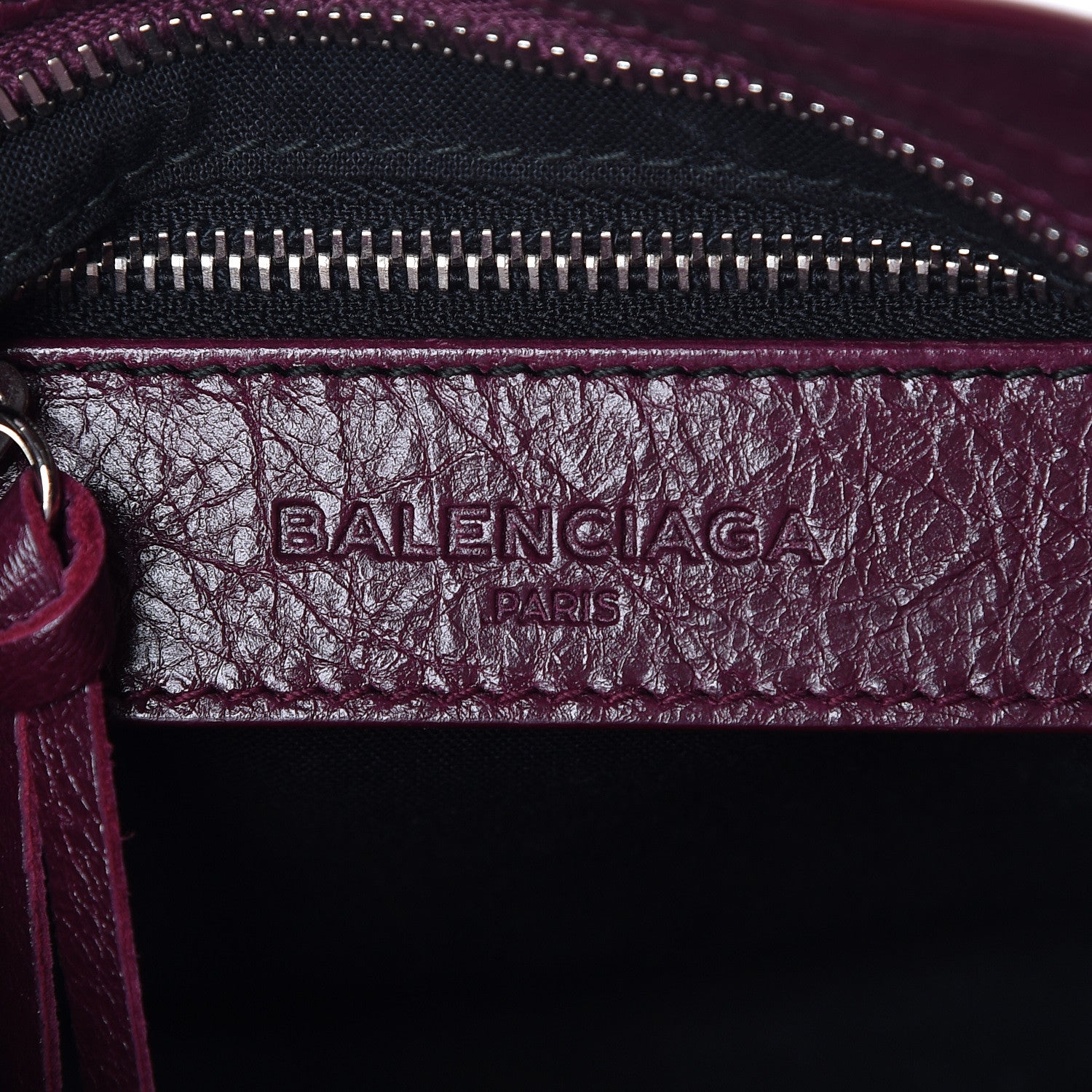 Balenciaga Agneau Classic Silver Hardware Mini City Violet Prune 6 of 9