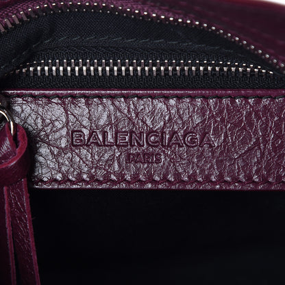 Balenciaga Agneau Classic Silver Hardware Mini City Violet Prune 6 of 9
