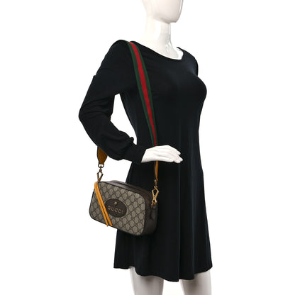 Gucci GG Supreme Monogram Web Neo Vintage Shoulder Bag Beige New Acero Crop 2 of 11