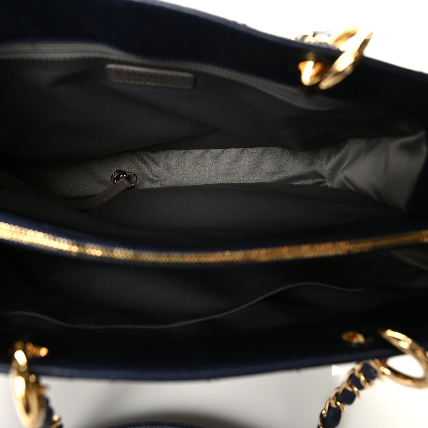 Chanel Caviar Quilted Grand Shopping Tote GST Dark Navy Blue 8 of 12