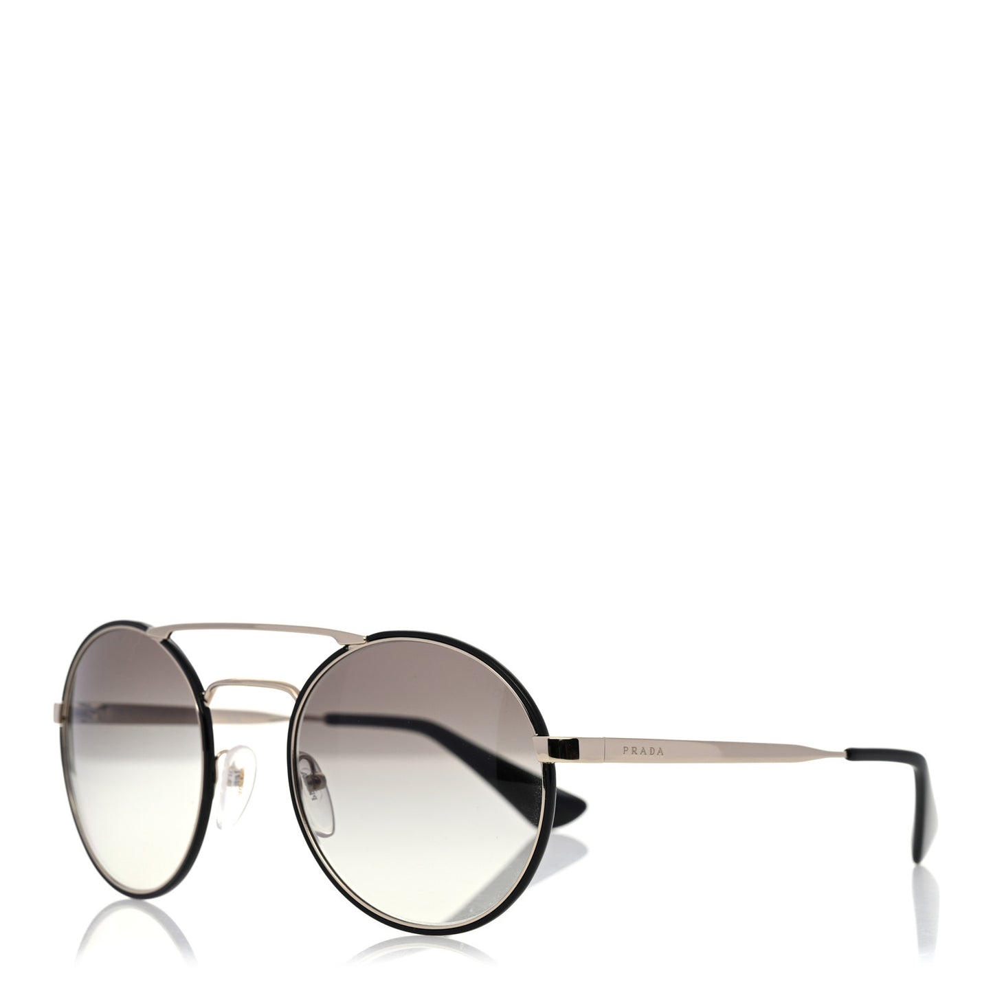 Round Sunglasses SPR 51S Black Silver