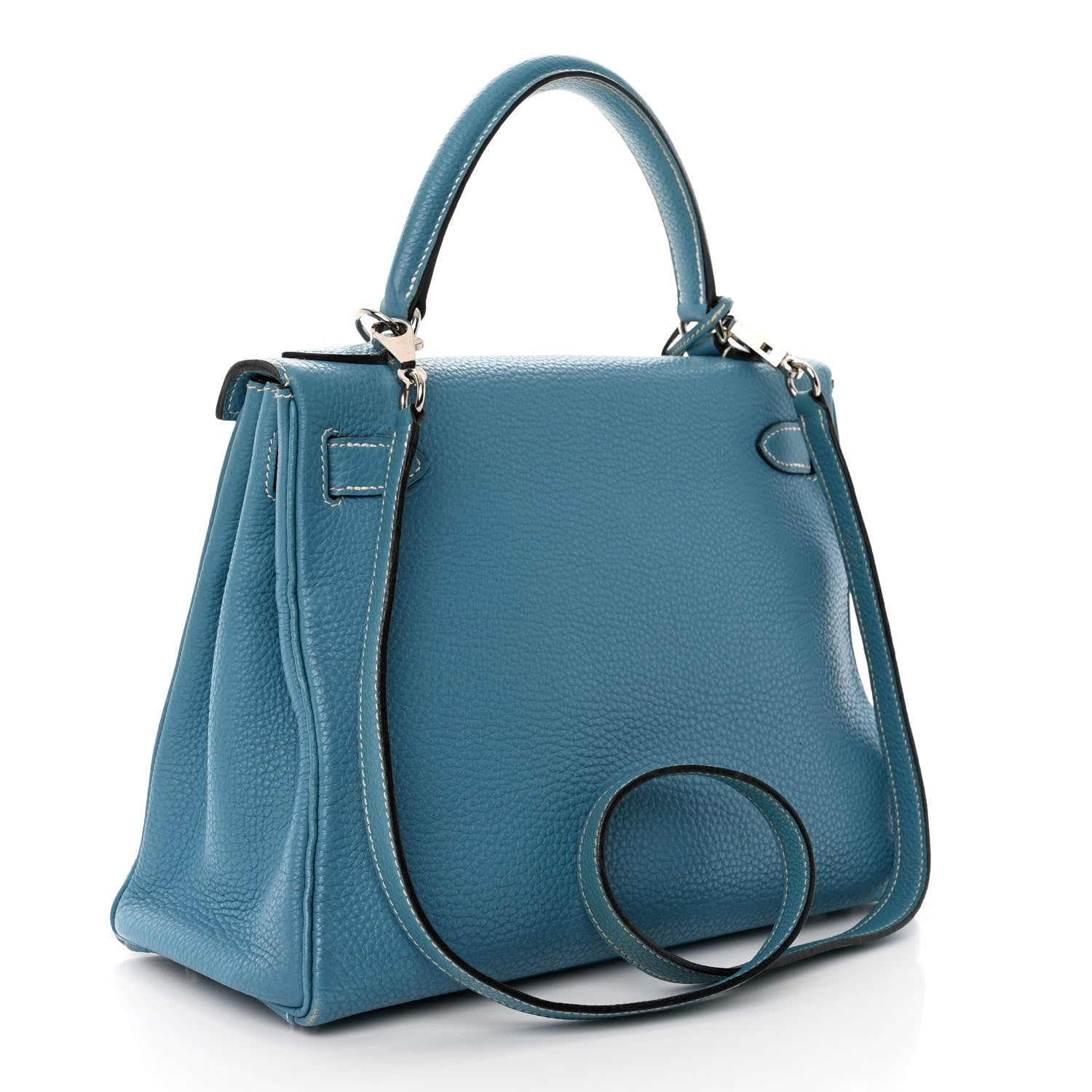 Hermes Togo Kelly Retourne 28 Blue Jean 3 of 11
