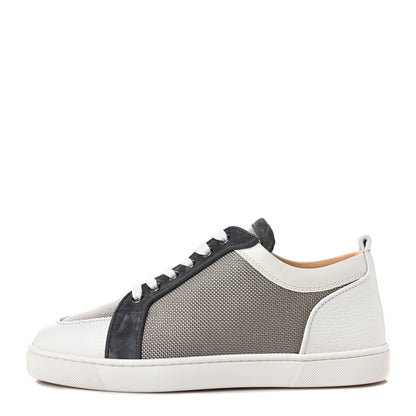 Christian Louboutin Calfskin Mens Rantulow Orlato Flat Sneakers 41 White Grey 1 of 9