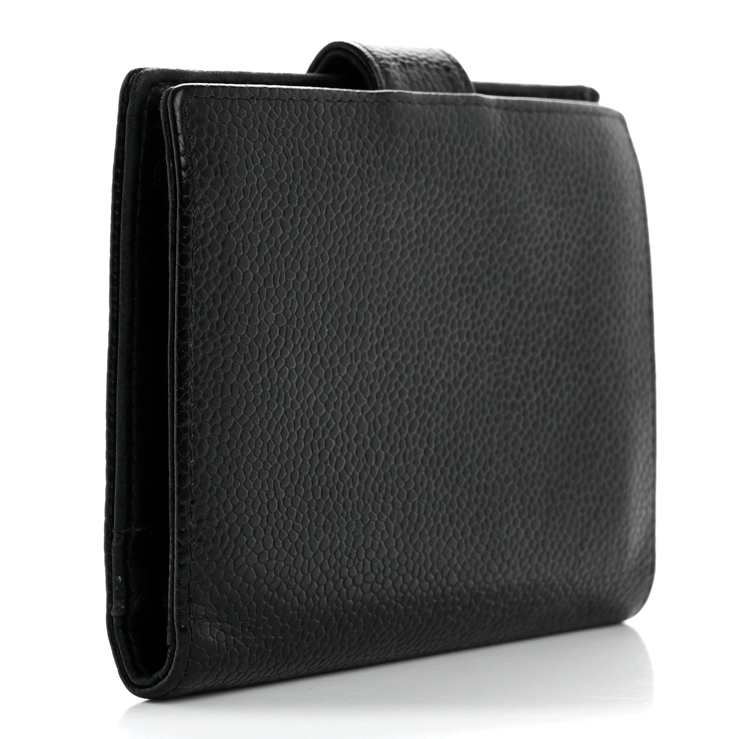 Chanel Caviar Timeless CC Compact French Wallet Black 3 of 13