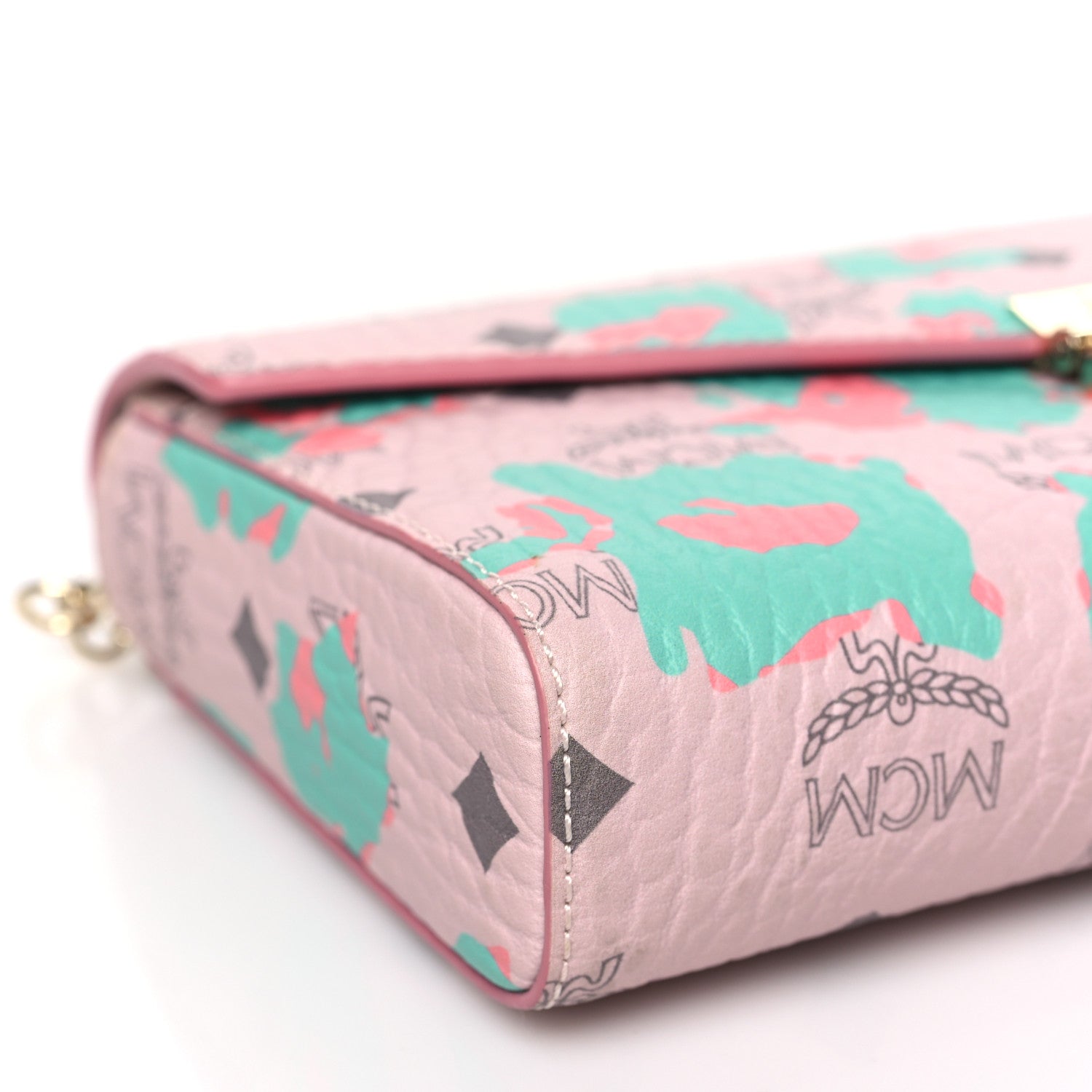 MCM Visetos Floral Leopard Medium Millie Crossbody Bag Pink 8 of 9