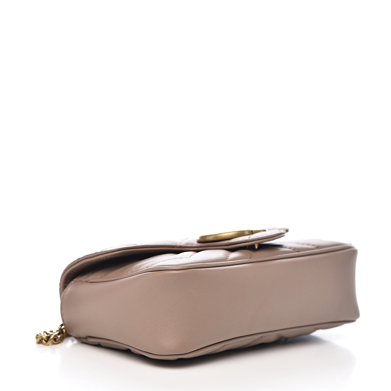 Gucci Calfskin Matelasse Super Mini GG Marmont Shoulder Bag Porcelain Rose 4 of 11