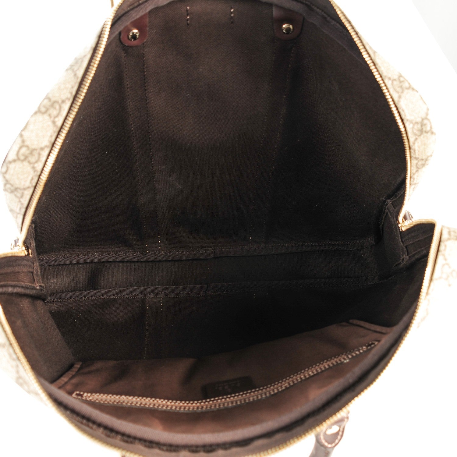 Gucci GG Supreme Monogram Selleria Calfskin Briefcase Beige Ebony Cocoa 5 of 7