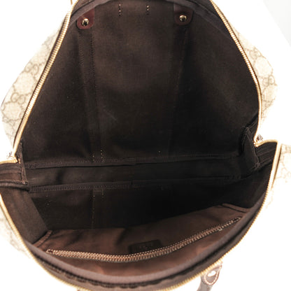 Gucci GG Supreme Monogram Selleria Calfskin Briefcase Beige Ebony Cocoa 5 of 7