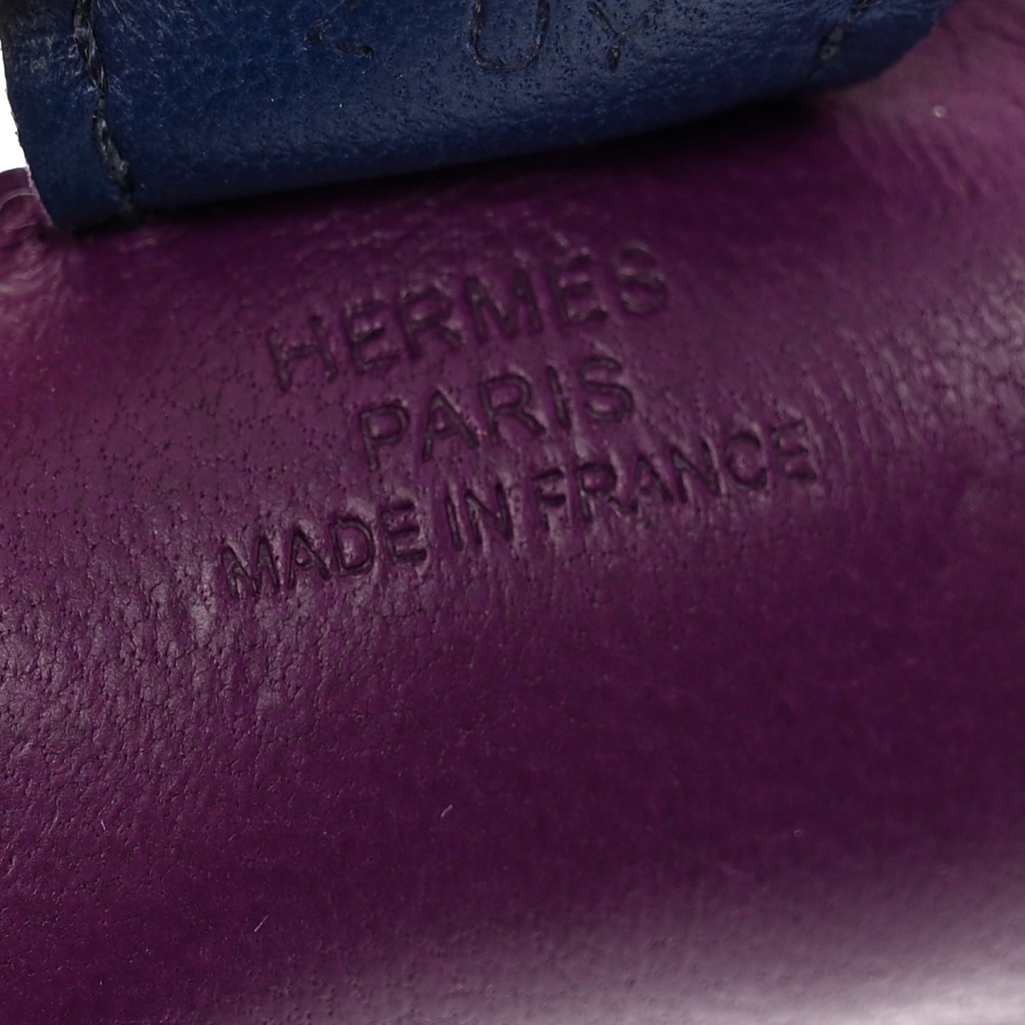 Milo Lambskin Grigri Rodeo Horse Bag Charm PM Violet Sesame Bleu Saphir