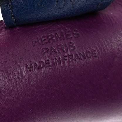 Hermes Milo Lambskin Grigri Rodeo Horse Bag Charm PM Violet Sesame Bleu Saphir 3 of 4