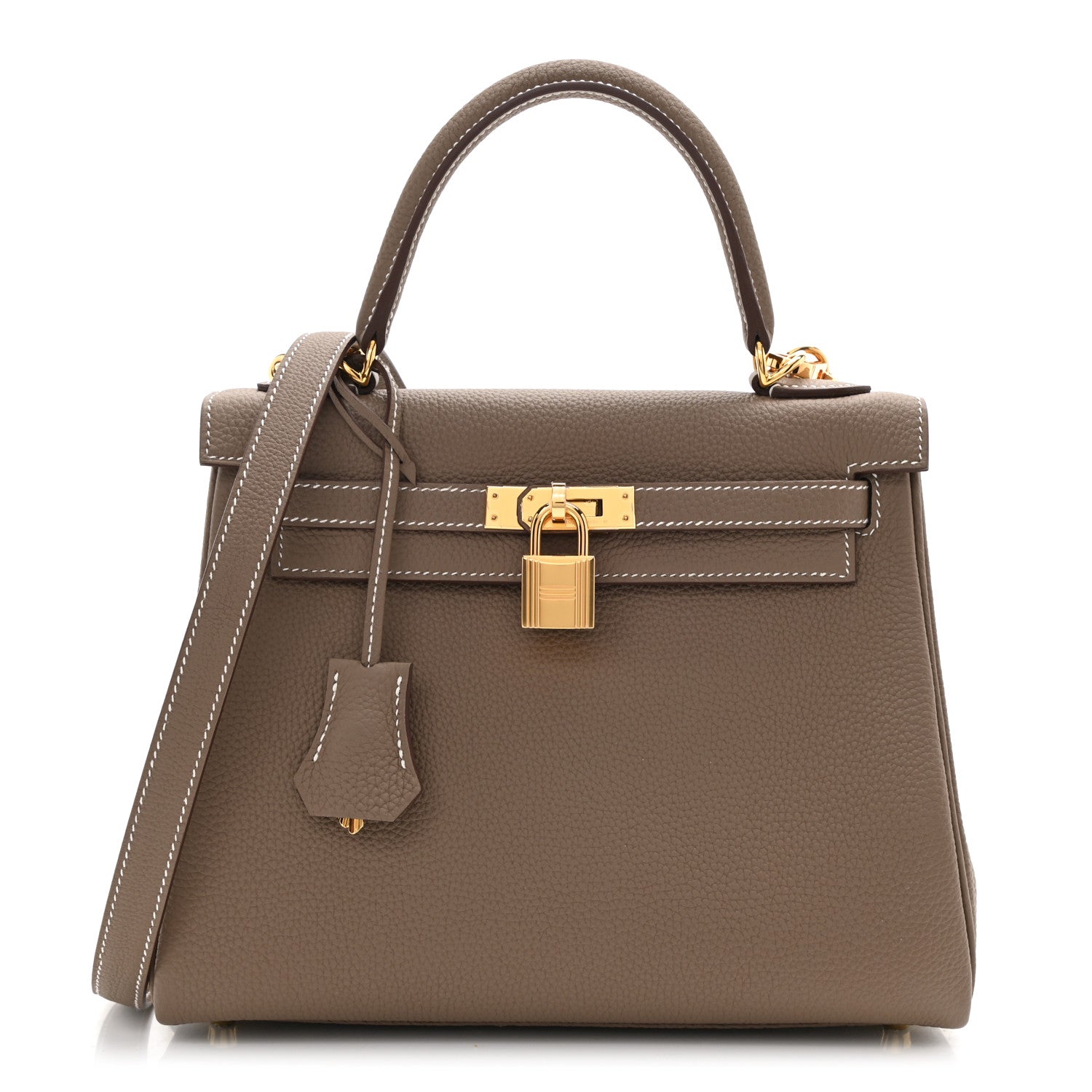 Hermes Togo Kelly Retourne 25 Etoupe 1 of 7