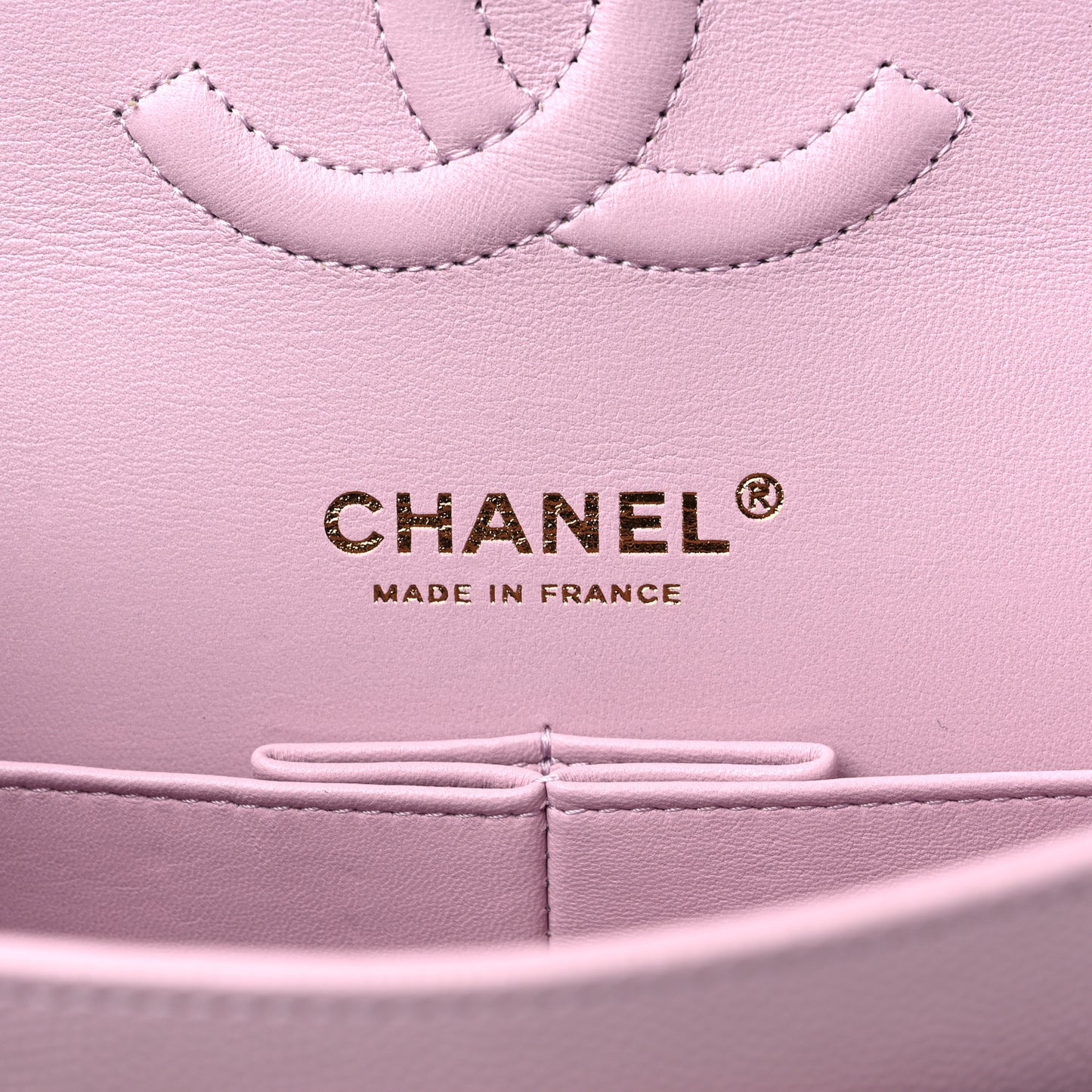 Caviar Quilted Medium Double Flap Light Pink