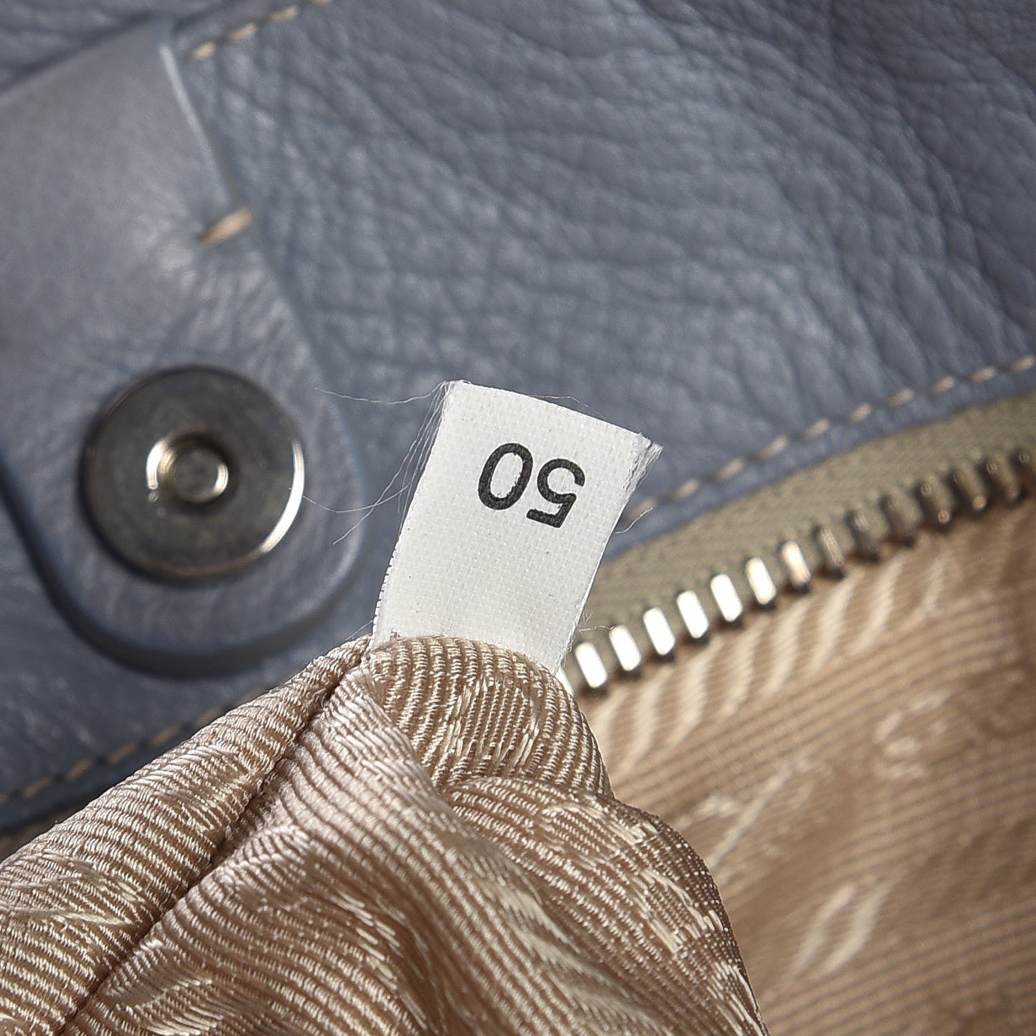 Prada Vitello Daino Shopper Tote Light Blue 7 of 7