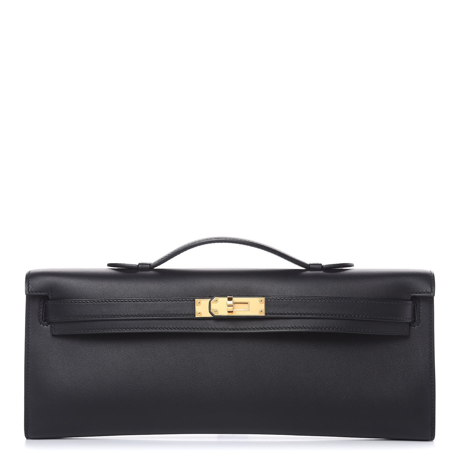 Hermes Swift Kelly Cut Clutch Pochette Black 1 of 10