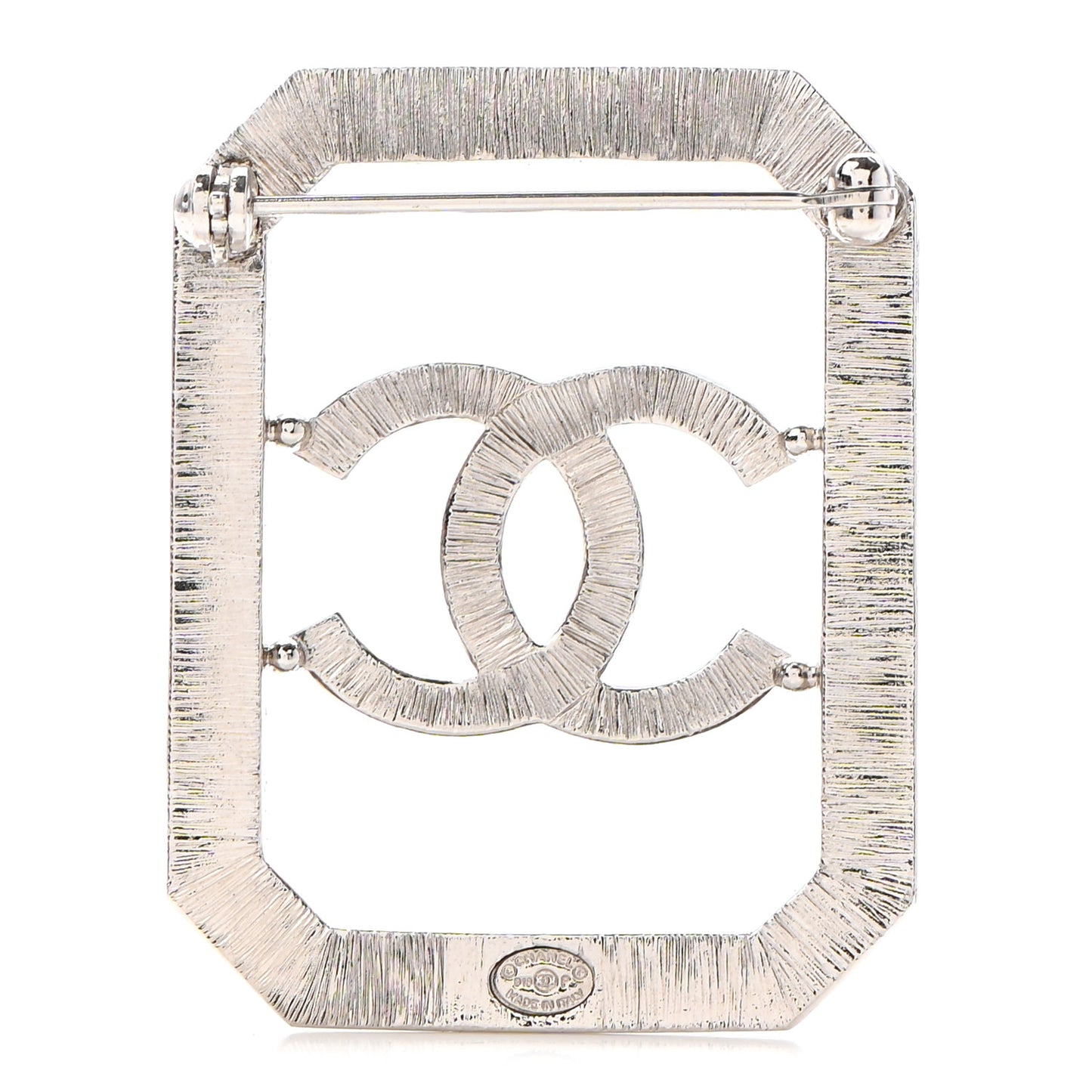 Crystal CC Brooch Silver