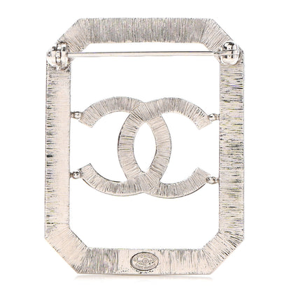 Chanel Crystal CC Brooch Silver 3 of 5