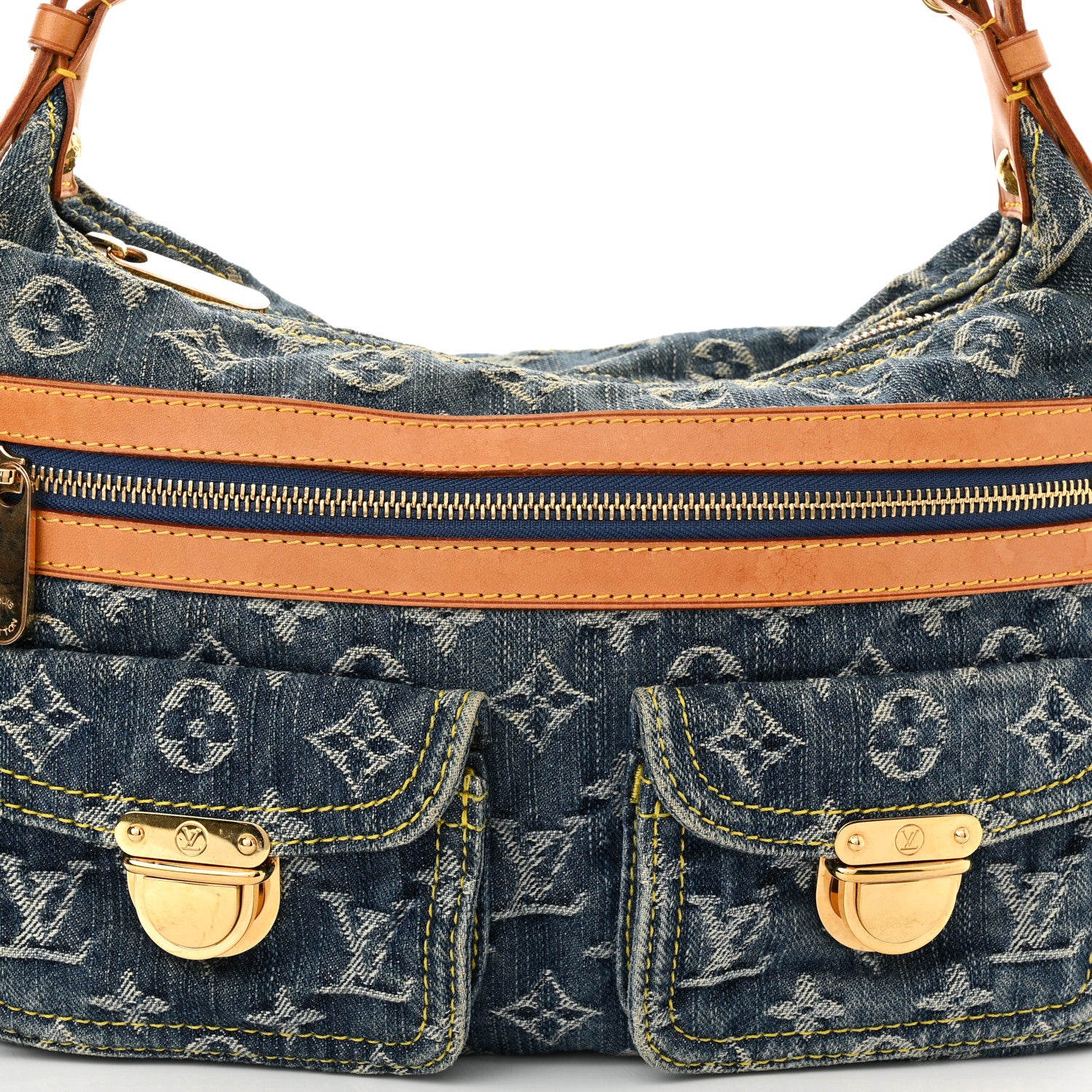 Louis Vuitton Monogram Denim Baggy PM Blue 8 of 11