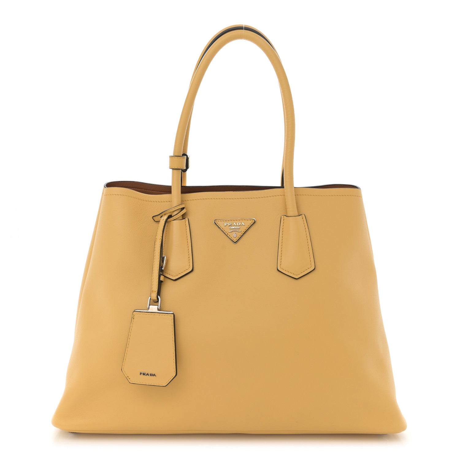 Prada City Calf Double Bag Ginestra 1 of 13