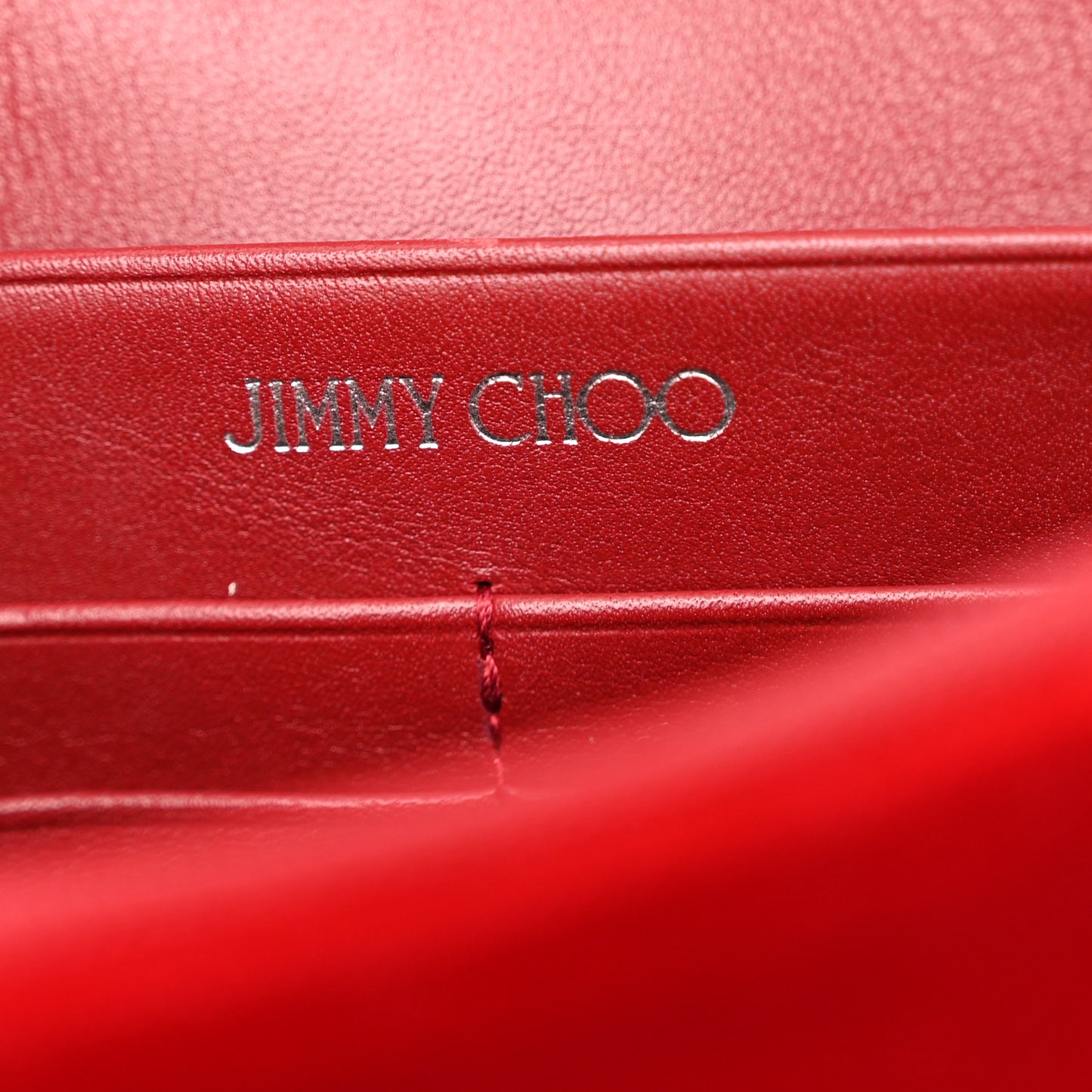 Velvet Crystal Cheri Wallet on Chain Royal Red