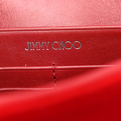 Jimmy Choo Velvet Crystal Cheri Wallet on Chain Royal Red 6 of 10