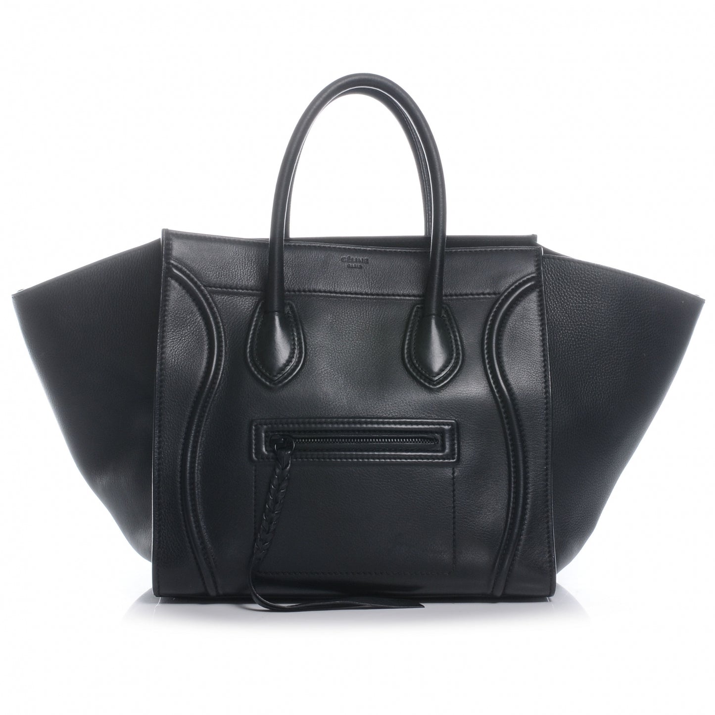 Supple Calfskin Medium Phantom Luggage Black