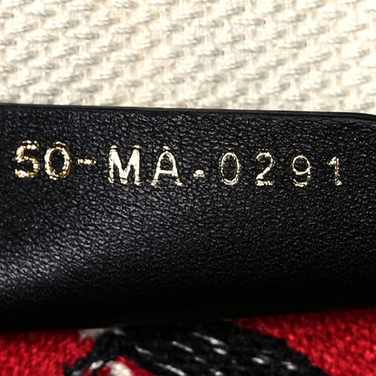 Christian Dior Canvas Embroidered Medium Cupidon Book Tote Latte Multicolor 7 of 9