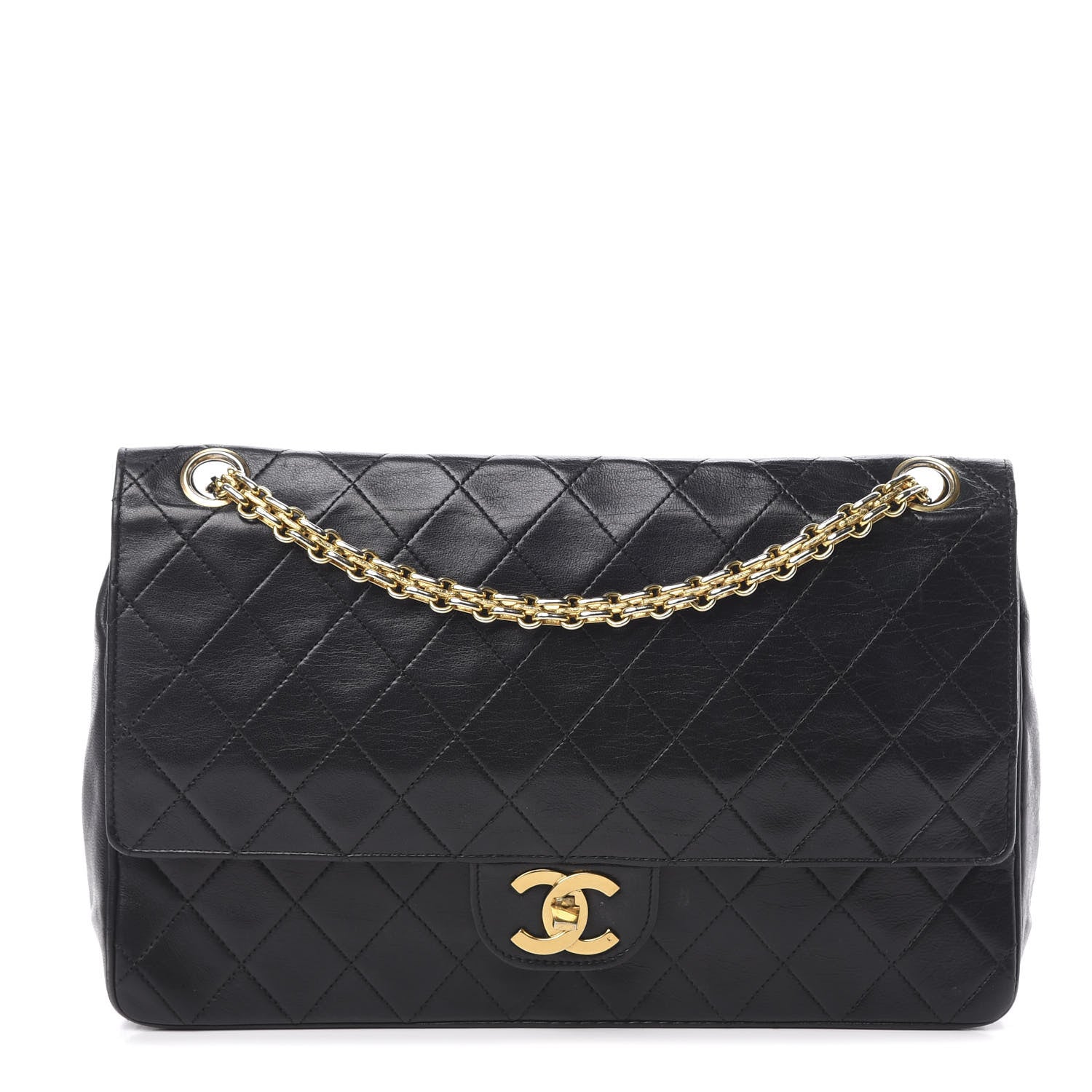 Chanel Lambskin Quilted Medium Double Flap Black 1 of 22