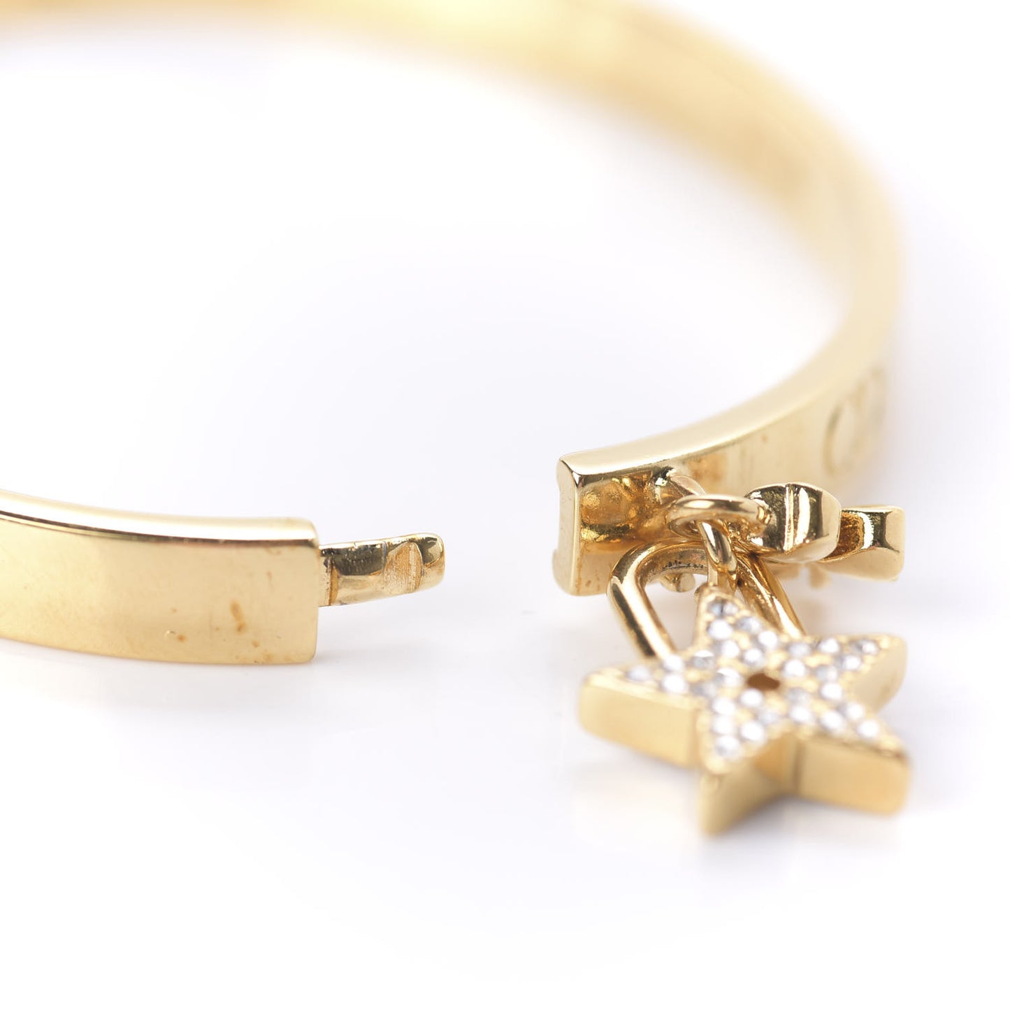 Metal Crystal Lucky Locket Star Bracelet Gold
