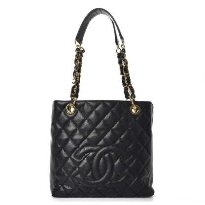 Chanel Caviar Quilted Petit Shopping Tote PST Black 1 of 13