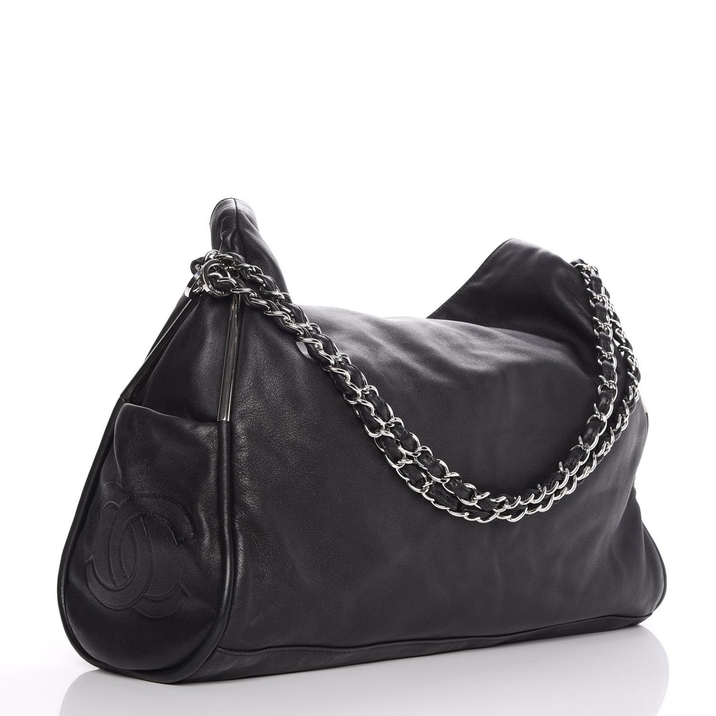 Lambskin Large Ultimate Soft Tote Black